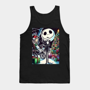 Elevate Your Holidays: Unique Jack Skellington Christmas Art for a Whimsical Celebration! Tank Top